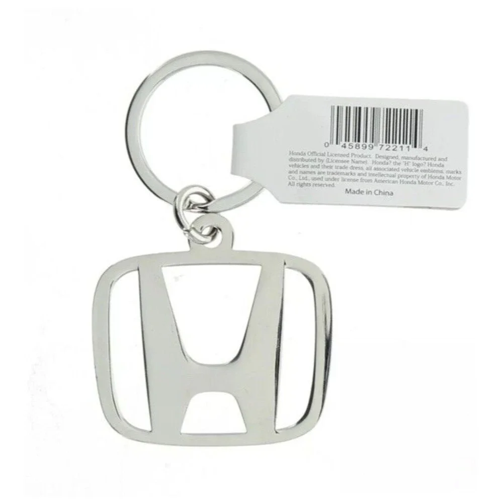 Rare Honda Key Chain Emblem Metal 712211 Honda Logo Key Ring In Silver